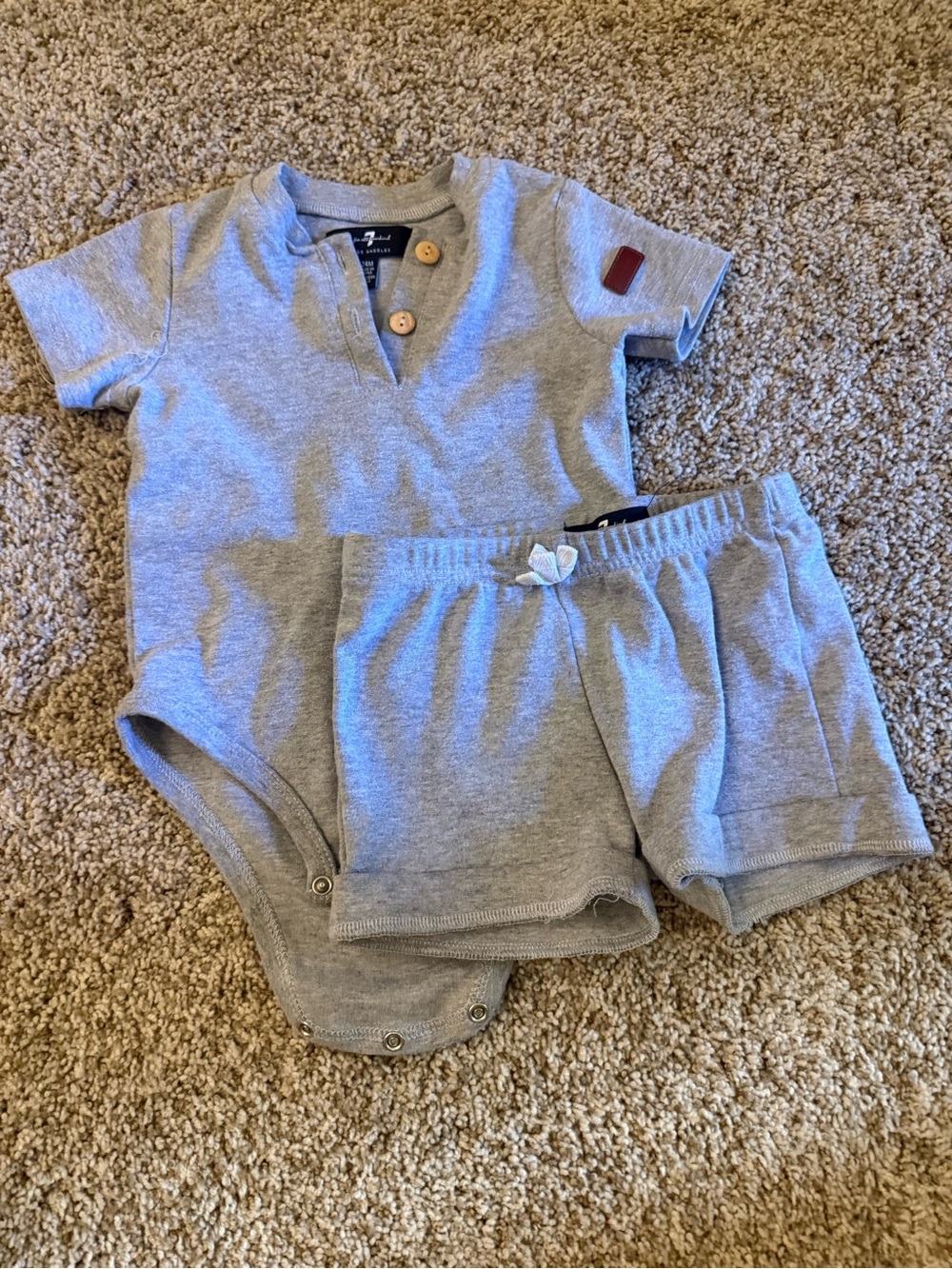 7 For All Mankind Toddler Gray Tee
